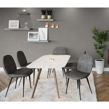 Dining Table- Porcelain Top with Powder Coated Leg