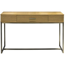 Console Table - Light Oak with industrialised legs