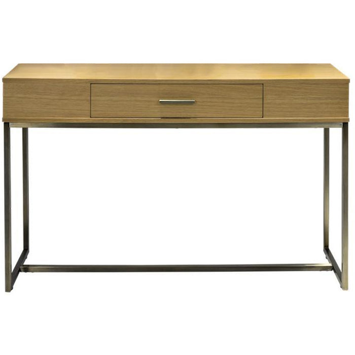 Console Table - Light Oak with industrialised legs