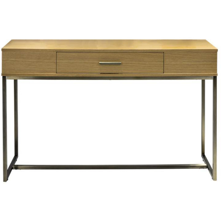 Console Table - Light Oak with industrialised legs