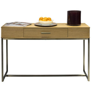 Console Table - Light Oak with industrialised legs