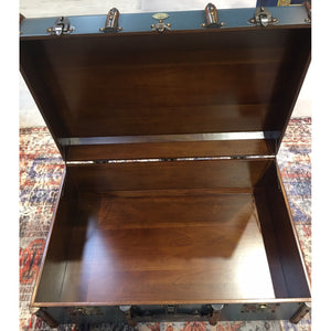 Stateroom Trunk Table, Petrol