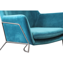 Lounge Armchair - Blue Velvet