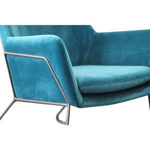 Lounge Armchair - Blue Velvet