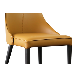 Set of 2 Yellow Dining Chairs