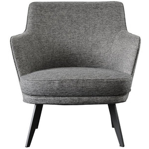 Grey Fabric Lounge Armchair