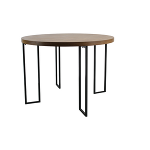 Dining Table - Dark Grey, Small Circular with industrialised legs