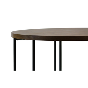 Dining Table - Dark Grey, Small Circular with industrialised legs