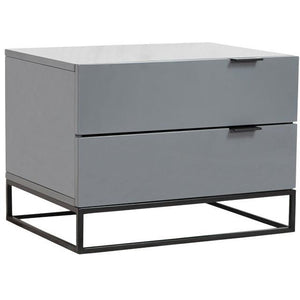 Grey Nightstand Bed Side Table