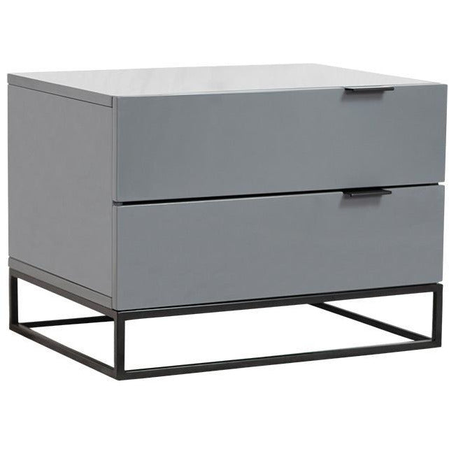 Grey Nightstand Bed Side Table