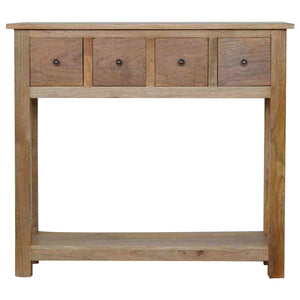 Country Style 4 Drawer Console Table