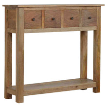 Country Style 4 Drawer Console Table