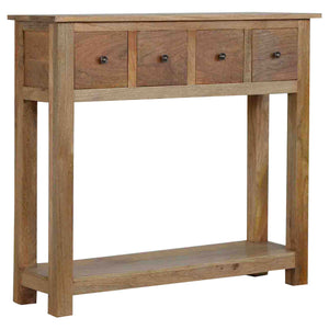 Country Style 4 Drawer Console Table