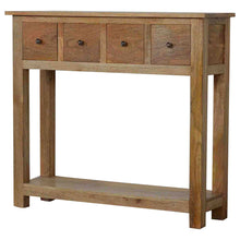 Country Style 4 Drawer Console Table