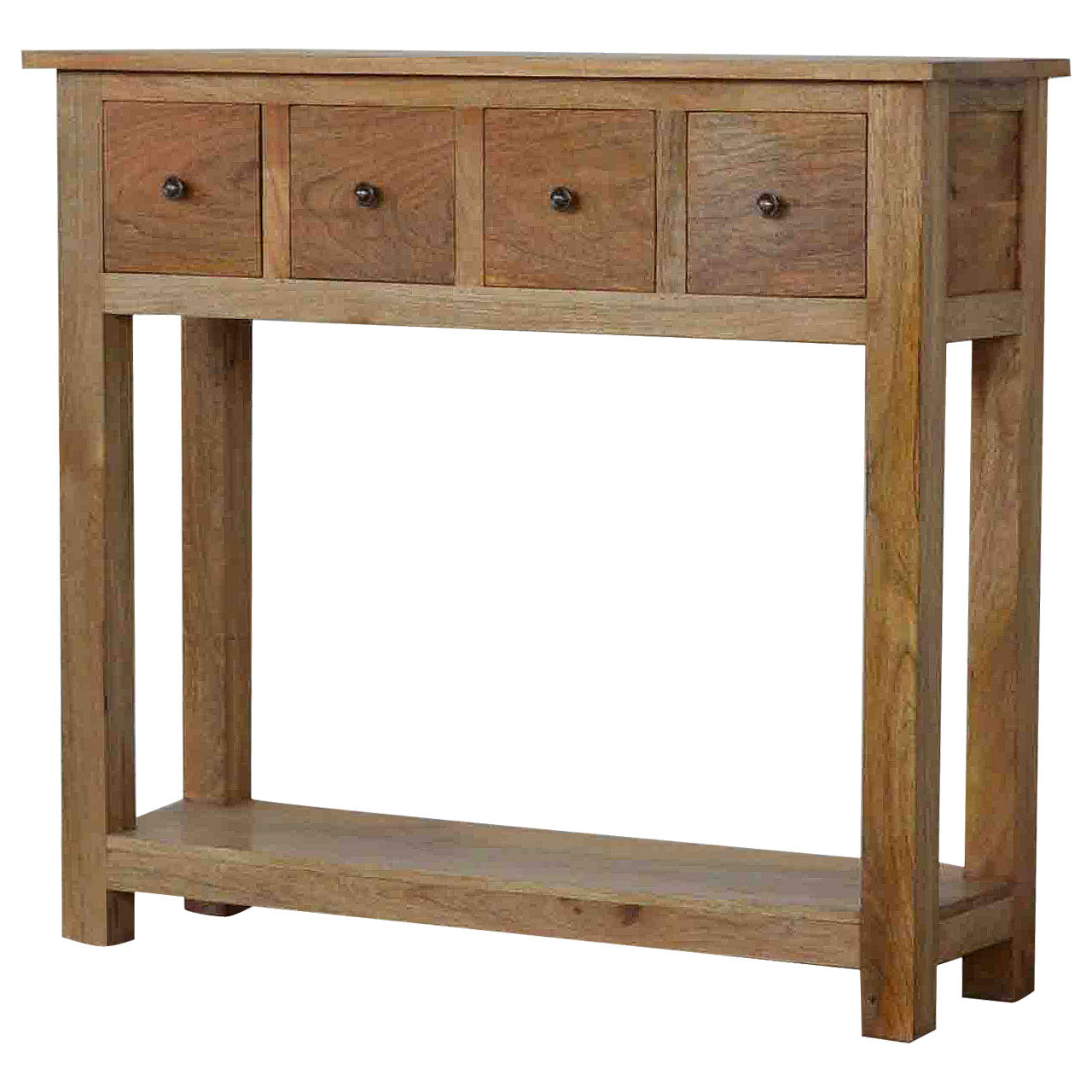 Country Style 4 Drawer Console Table