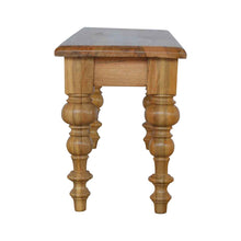 Solid Wood Bench with Hand Turned Feet