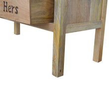 'His & Hers' Carved Storage Bench