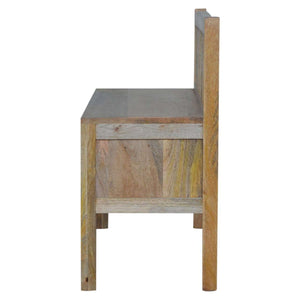 'His & Hers' Carved Storage Bench