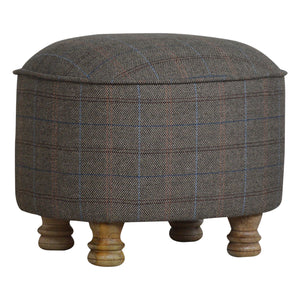 Oval Multi Tweed Foot Stool