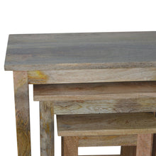 Country Solid Wood Stool Set of 3