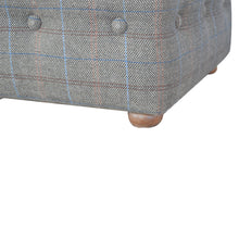 Footstool Upholstered In Multi Tweed