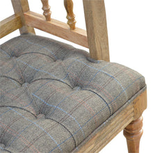 Hallway Bench Upholstered in Multi Tweed with Casters
