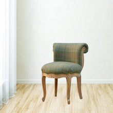 Petite French Chair Upholstered In Multi Tweed