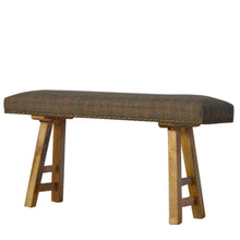 Multi Tweed Studded Bedroom Bench