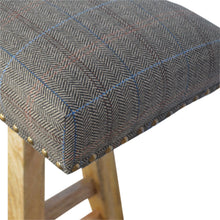 Multi Tweed Studded Bedroom Bench