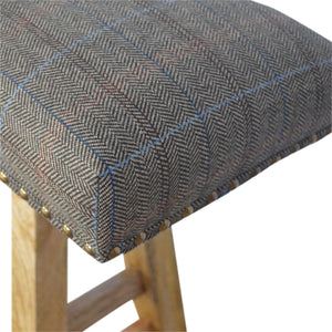 Multi Tweed Studded Bedroom Bench