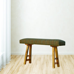 Multi Tweed Studded Bedroom Bench