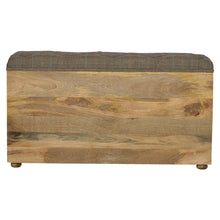 Shoe Storage Bench Upholstered in Multi Tweed