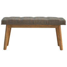 Multi Tweed Deep Button Bedroom Bench