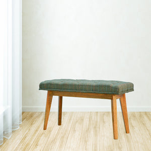 Multi Tweed Deep Button Bedroom Bench