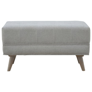 Nordic Style Footstool in Grey Tweed