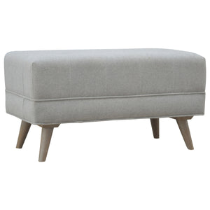 Nordic Style Footstool in Grey Tweed