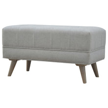 Nordic Style Footstool in Grey Tweed