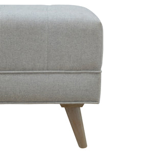 Nordic Style Footstool in Grey Tweed