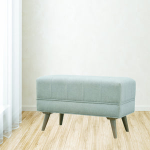 Nordic Style Footstool in Grey Tweed