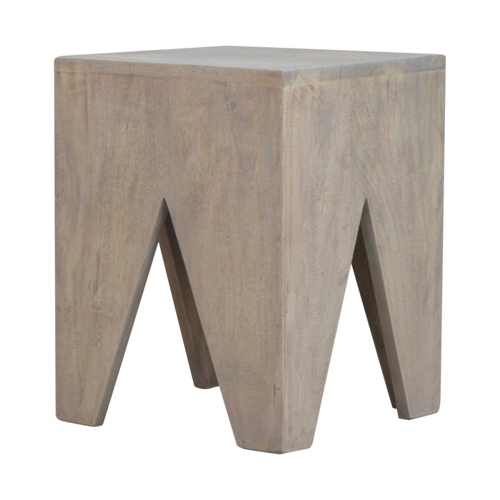 Solid Wood Cut Out Stool