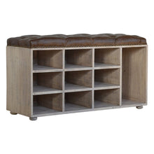 Buffalo Leather Shoe Bench