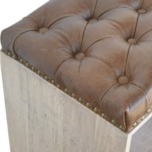 Buffalo Leather Shoe Bench