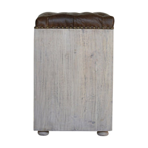 Buffalo Leather Shoe Bench