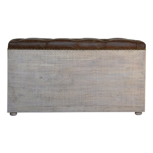 Buffalo Leather Shoe Bench