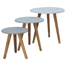 Grey Painted Stool Set of 3