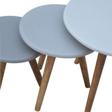 Grey Painted Stool Set of 3