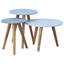 Grey Painted Stool Set of 3
