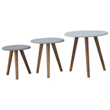 Grey Painted Stool Set of 3