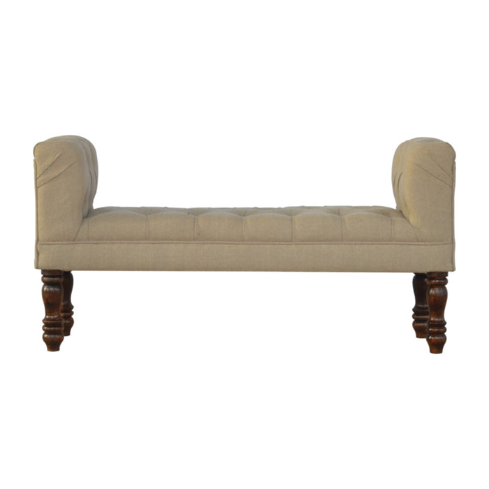 Bedroom Bench Upholstered In Mud Linen