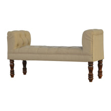 Bedroom Bench Upholstered In Mud Linen